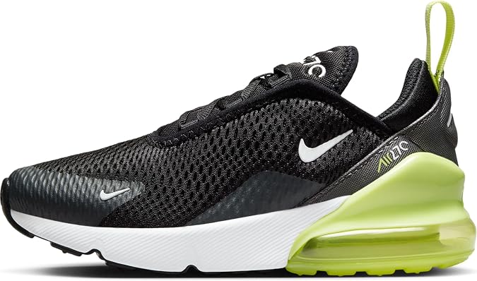 Nike Air Max 270 Little Kids' Shoes (AO2372-704, Light Lemon Twist/Black/Anthracite/White) Size 1.5