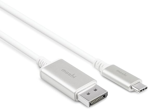Moshi USB C to DisplayPort Cable 1.5m/5ft, Support 5K@60 Hz, 4K HDR, VESA Certified, Aluminum Housing, Thunderbolt 3 Compatible (Ensure Monitors Accept DisplayPort Signal)