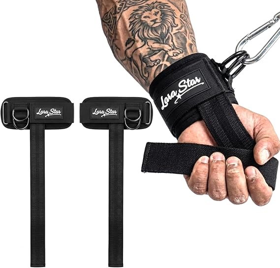 Weight Lifting Strap with D Ring,Lifting Straps,Non-Slip Wrist Straps for Weightlifting Deadlifting,Wrist Cuffs for Cables Gym, Lifting Cuffs for Cable Machines