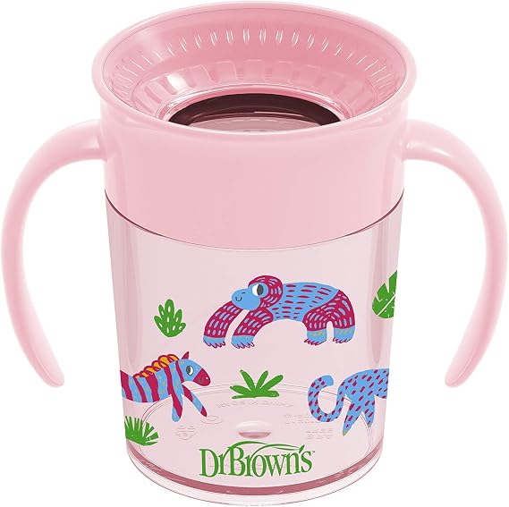 Dr. Brown's Milestones Cheers360 Spoutless Transition Cup, Pink, 1-Pack