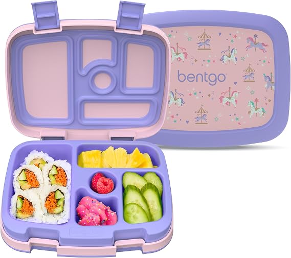 Bentgo Kids Prints Leak-Proof 5-Compartment Bento-Style Kids Lunch Box
