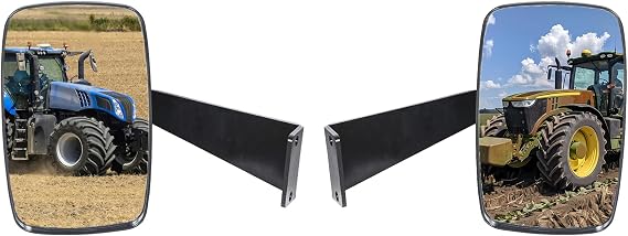 Tractor Mirror Kit Set With Fixed Arms Compatible with John Deere 5000 & 6000 Series Tractor Replacement For DM2455000 2 Pcs Side Mirrors
