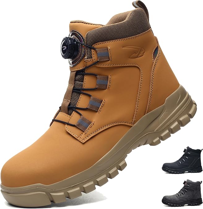 Steel Toe Cap Boots Mens Womens Work Boots Quick Lace