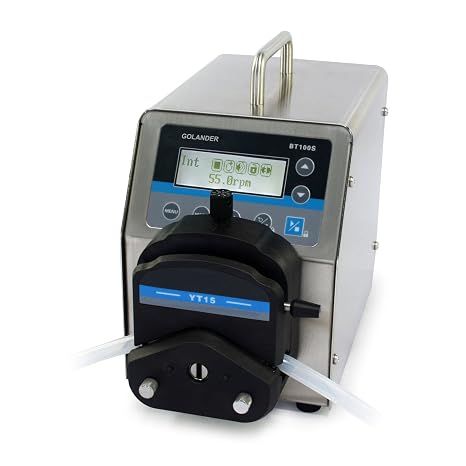 Golander BT100S Basic Variable Speed Peristaltic Pump with Pump Head YT15 (1 Channel), Flow Rate 0.006~570 mL/min Per Channel