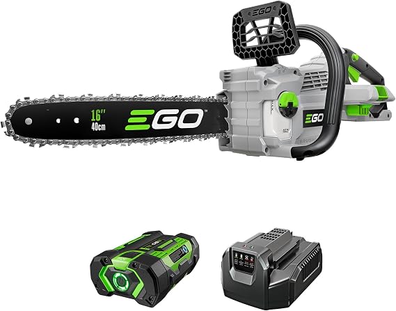 EGO POWER+ Chain Saw, 16 Battery Powered Chainsaw, Electric Cordless, Includes 56V 2.5Ah Battery and Charger CS1611