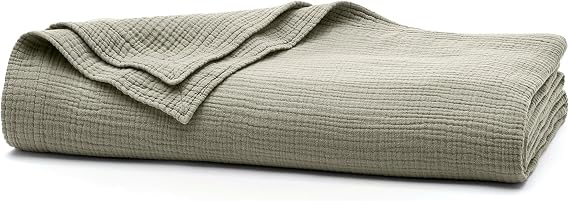 BOLL & BRANCH Dream Bed Blanket, Twin/Twin XL, Sageleaf