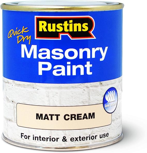 Rustins Quick Dry Masonry Paint Matte Cream 250ml