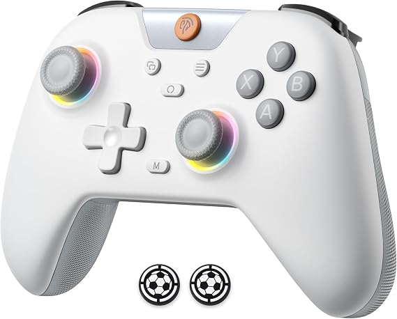 EasySMX X05 Wireless PC Controller with Hall Triggers Joysticks, Bluetooth Game Gamepad Controller with RGB Lights, No Drift Deadzone Gaming Controller for PC Android iphone Switch Steam