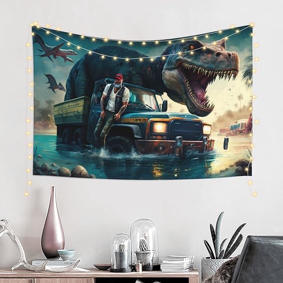 Baxozud Products of the Age of Dinosaurs Tapestry Psychedelic Tapestry Wall hanging Bedding Tapestry