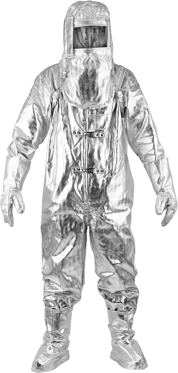 Heat Resistant Suit Anti Thermal Radiation Suit 1000-1200 Degree Fireproof Composite Aluminium Foil Coveralls