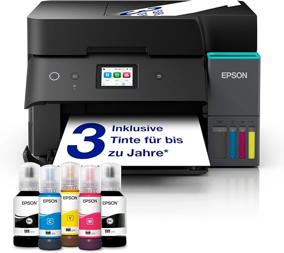 Epson EcoTank ET-4955 A4 Multifunction Printer with Wi-Fi & AirPrint Ink Tank Automatic Document Feeder Duplex Print Scan Copy & Fax Up to 3 Years of Ink Included