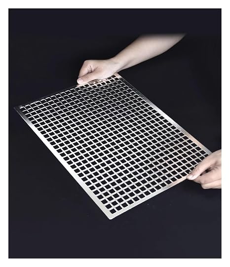 Perforated Metal Sheets,304 Stainless Steel Mesh Metal Grate Panel Expanded Perforated Plate for Ventilation Grill Smoking(40x30cm/15.75x11.81in)