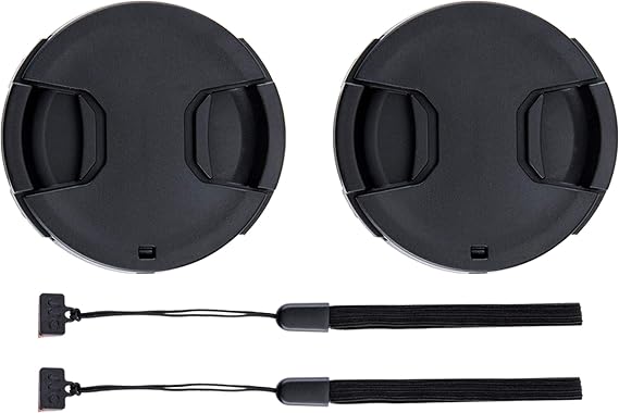 2-Pack 52mm Front Lens Cap Cover with Keeper for 52mm DSLR Mirrorless Lens | for Fuji Fujifilm X-M5 X-A7 X-T200 X-T50 X-T30II X-T30 X-T20 X-T10 XT50 XT30 XT20 XA7 XM5 with XC 15-45mm Kit Lens & More
