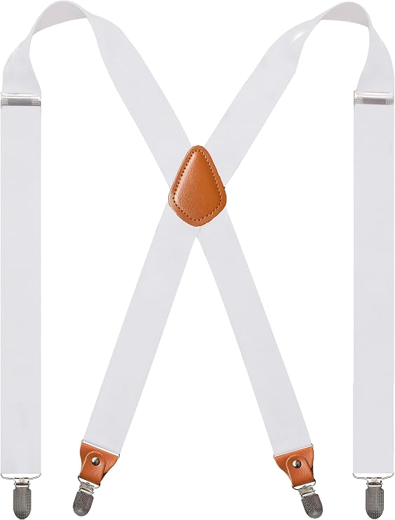 Adjustable Elastic Suspenders for Men's and Women's with X Back Suspenders for Casual & Formal