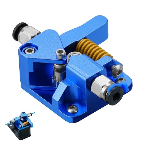 3D Printer Extruder for Ender 3 Dual Gear Filament Bowden Extruder, Aluminum Drive Feeder Upgrade Kit,Compatible with Creality Cr-10s Cr10s Pro Ender-3 Ender 3pro Ender 5 (Dual Gear Extruder)