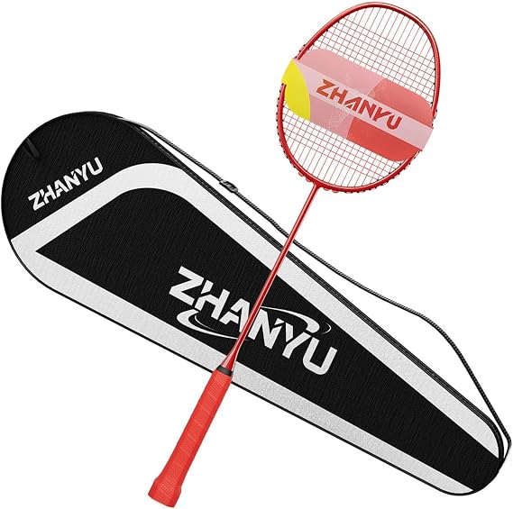 Badminton Racket,Badminton Racquet,100% All Carbon Fiber One-Piece Molding Ultra Light 76g Offensive And Defensive Durable Training Racket,Including 1 Racket And 1 Ball Bag