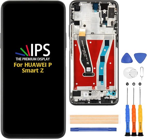 A-MIND for Huawei P Smart Z STK-LX1/Y9 Prime 2019 LCD Display Touch Digitizer Screen Replacement Full Assembly Repair Kits with Tools (Black with Frame)