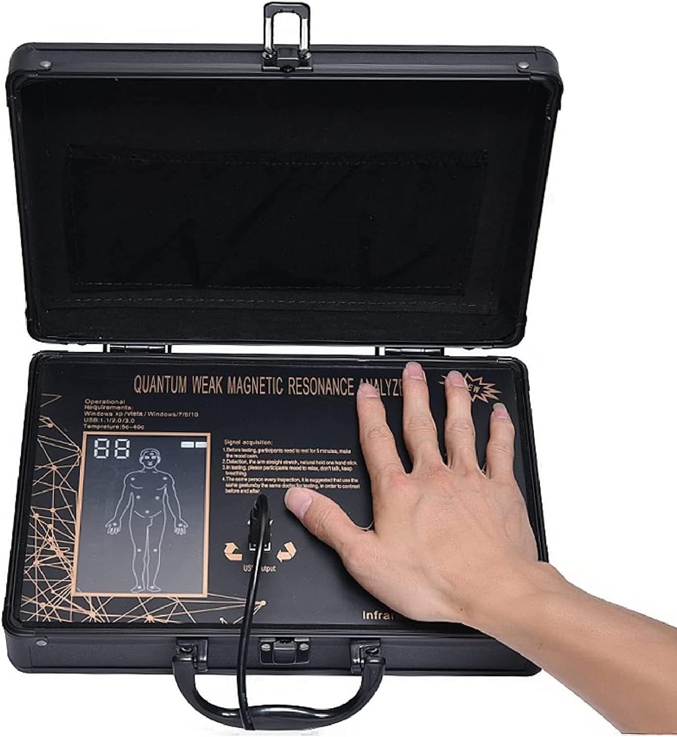 Quantum Magnetic Resonance Analyzer Detector Health Scanner Analyzer System 3D Dynamic Multilingual Full Body Support Sub-Health for Home and Office