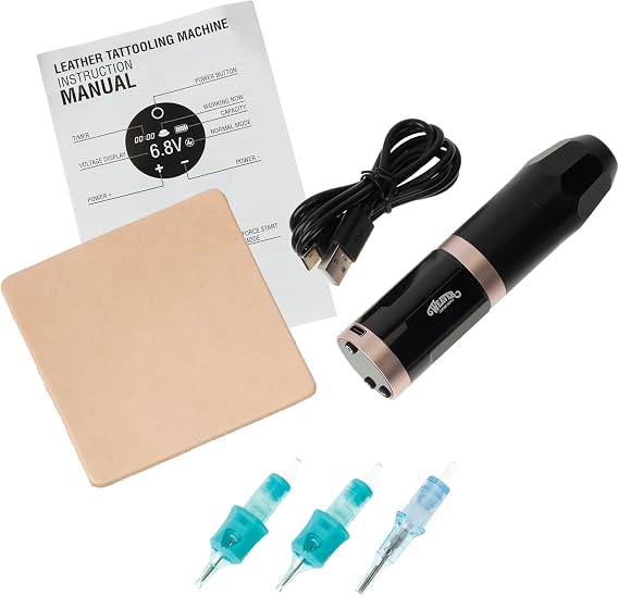 Weaver Leather Supply TattoolingTM Leather Embosser, Wireless Low Vibration Stamping Tool, Leathercraft Tool for Creating Tattoo-Like Designs