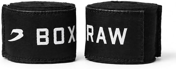 BOXRAW Boxing Hand Wraps, Handwraps for Boxing & MMA, Wrist Support | Elasticated Bandages for Wrist Support, Quick & Easy Application, Free Carry Case, Flexibility & Precision, Combat Sports