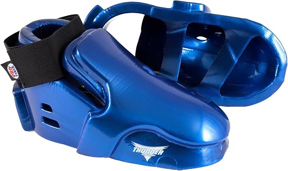 Pro Force Thunder Double Layered Kicks Karate Sparring Shoes - Blue - Large - 9/10