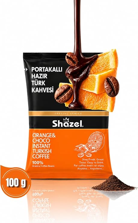 Ready Turkish Coffee with Shazel Orange - 100 gr