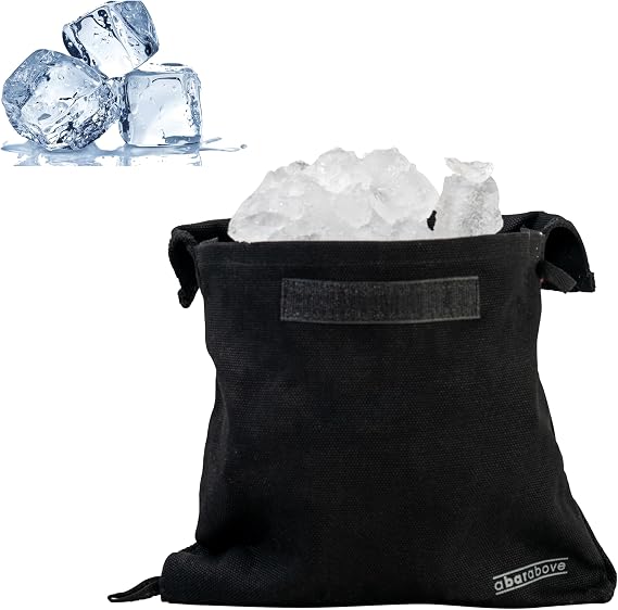 A Bar Above Lewis Bag, Reusable Ice Bag for Crushed Ice, XL, Black | Professional Grade Canvas with Flap, For Cocktails and Mai Tais, 15.5 x 12 Inch Bartending Accessory, Bar Prep, Bar Essential