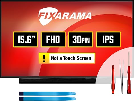 Screen Replacement for AUO B156HTN06.2 HW0A 1A Grade A+ Matte FHD 1080p IPS 30pin Non-Touch 15.6" LED LCD Display with Tools Tape