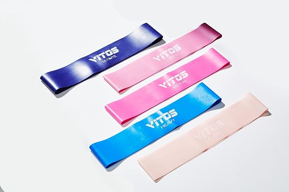 Vitos Resistance Bands Set - Exercise Bands for Working Out, Leg Exercises Elastic Stretch Bands