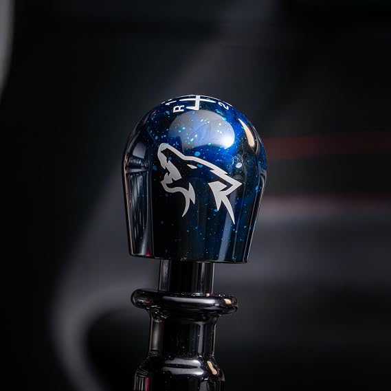 Cosmic Space Coyote Shift Knob for Manual Ford Mustang (2015-25), Blue Cosmic