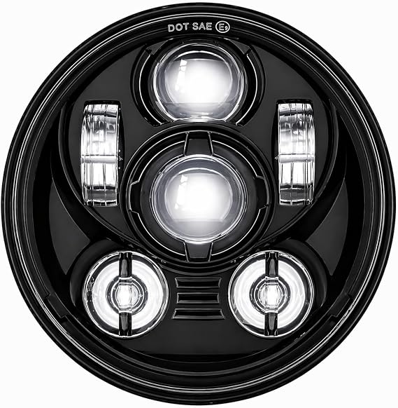 Eagle Lights 8900BG3 5 3/4" LED Headlight for Harley Davidson and Indian Motorcycles - Generation III/Black Kit