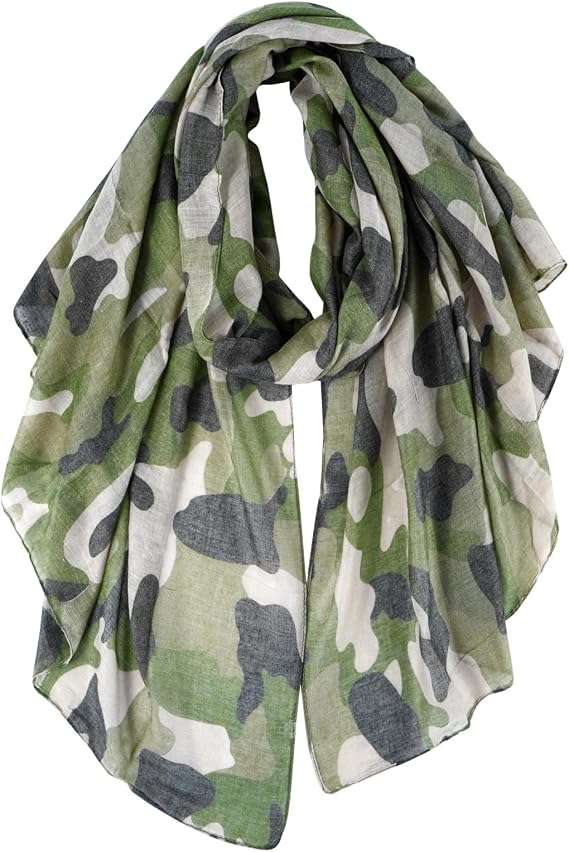 GERINLY Scarves - Lightweight Spring Travel Scarf Camouflage Print Shawl Wrap Patriotic Scarf