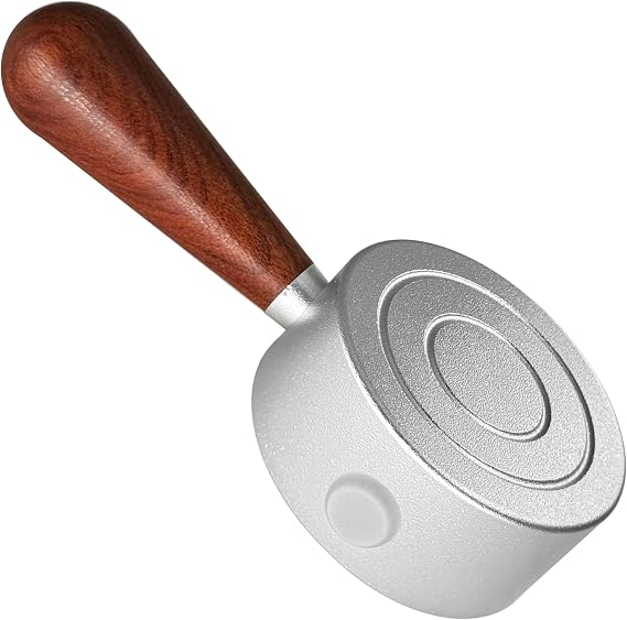 NEOUZA Espresso Machine Upgraded Steam Lever Compatible for Breville Sage Barista Express BES870XL BES875 BES876, Aluminum, Wood Handle (Silver)