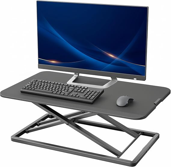 VIVO Black 29 in Single Top Standing Desk Converter, DESK-V000U