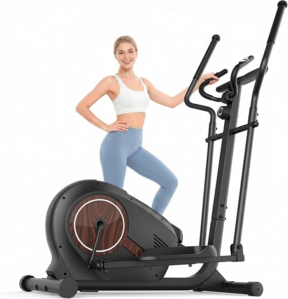 ANCHEER Elliptical Exercise Machine for Home, Ultra-Quiet 15dB Magnetic Elliptical Trainer, 14 Resistance Levels, 15.5" Stride, 500 LB Capacity, Real-Time Workout Tracking Monitor, 95% Pre-Assembled