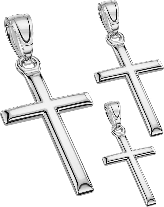 Cross Necklace for Men and Women, Exquisite Silver/Gold/Black Cross Pendant, 2/3/6/9pcs Multi Pack, Christian Gift, Build Your Own Pendant&Chain Set