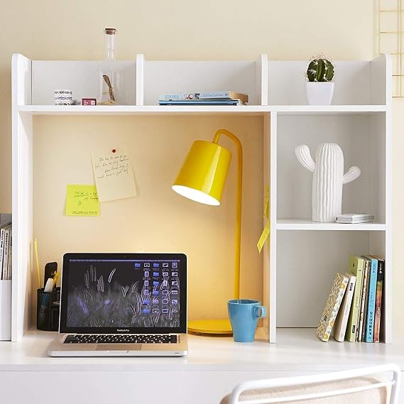 Unknown1 Classic White Desk Bookshelf Wood