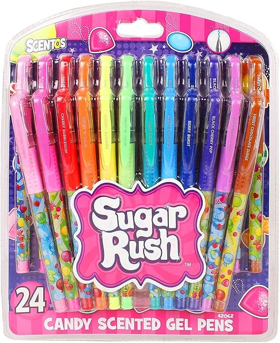 Sugar Rush Candy Scented Gel Pens, 24 Count (42062)