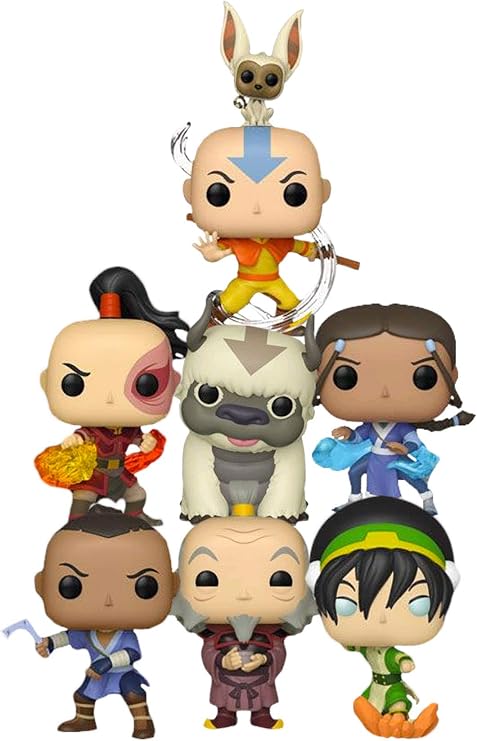 Funko Avatar Last Airbender 7pc 3.75" Pop Figure Set - Katara - Aang - Iroh - Sokka - Zuko - Toph & Appa