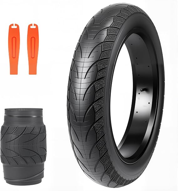 1/2パック ファットタイヤ Ebike マウンテン スノーバイク 高耐久 高性能 耐摩耗性 タイヤ 16インチ/20インチ/26インチ x 4インチ ブラック/ブラウン/ホワイト