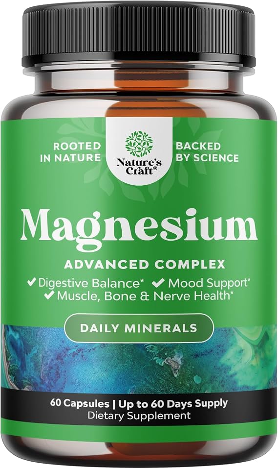 Magnesium Complex for Women & Men 500mg - Magnesium Citrate, Oxide - 60ct