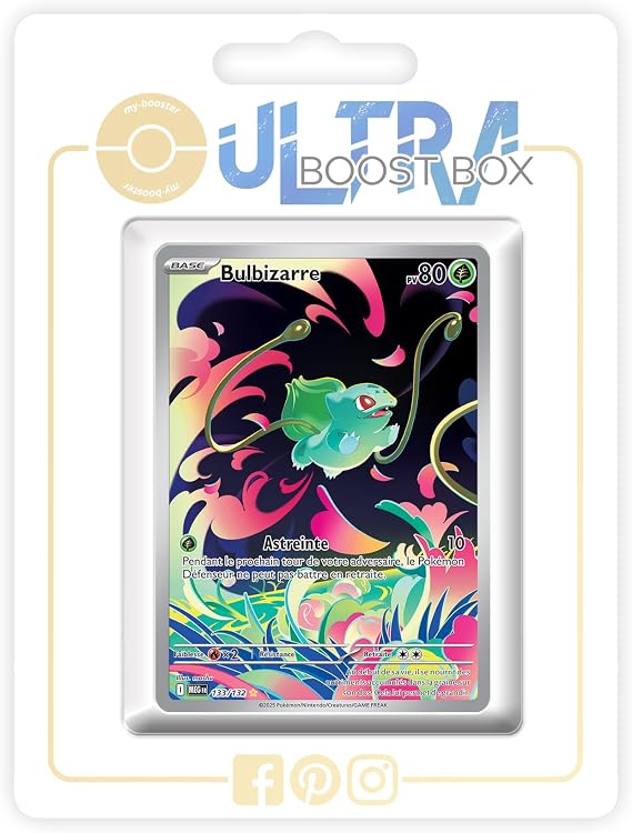 Bulbizarre (Bulbasaur) 133/132 Alternative Shiny Pokémon Gallery - my-booster X Méga-Évolution 1 - Box of 10 Pokemon French Cards