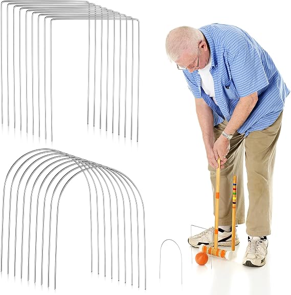 18 Pcs Croquet Wickets Replacement for Croquet Metal Croquet Hoops