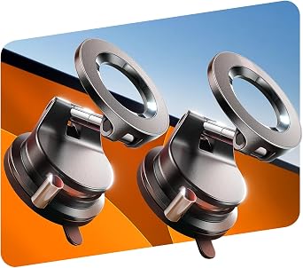 LISEN 2 Pack Suction Cup Phone Mount, for Magsafe Car Mount, Magnetic Phone Holder for Car, Magnetic Car Phone Mount, Vacuum Phone Mount, Car Phone Holder Gifts for iPhone 17 Pro Max 16 15 14 13 12