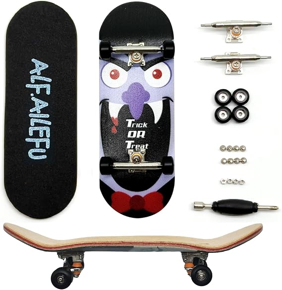 Pro Fingerboard 34mm Wooden Board Professional Finger Skateboard Trucks CNC Wheels with Bearings(A68-6)