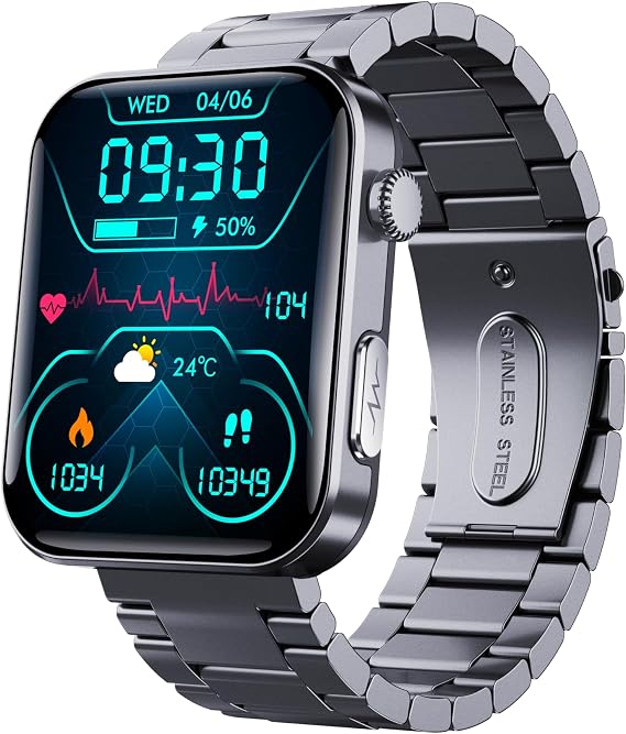Healthy smart management watch,2.10"HD Screen,With ECG, BMI, HRV, sleep other data monitoring. A watch with one-touch SOS function and fall detection,for health-conscious and fitness enthusiast