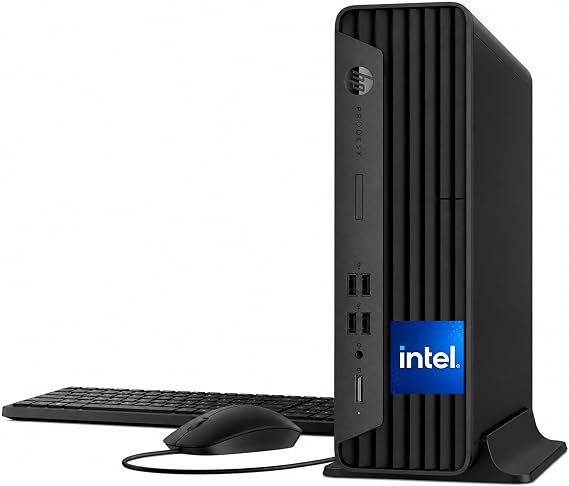 HP ProDesk 400 SFF Business Desktop Computer, Intel CPU, 16GB RAM, 2TB HDD + 512GB PCIe SSD, Dual 4K Display Support, Type-C, DisplayPorts, Wi-Fi, HDMI, Wire Keyboard & Mouse, Windows 11 Pro
