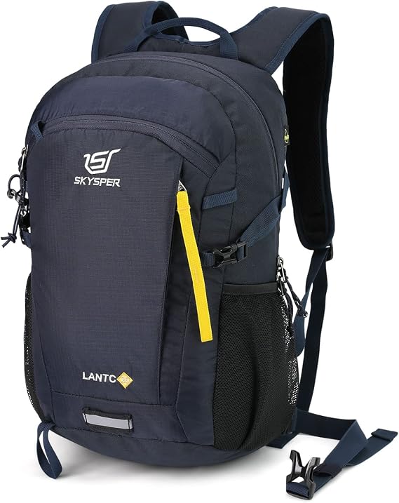 SKYSPER Small Hiking Backpack, 20L Lightweight Travel Backpacks Hiking Daypack Rucksack Women Men for Trekking Backpacking Outdoor Sports(Navyblue)