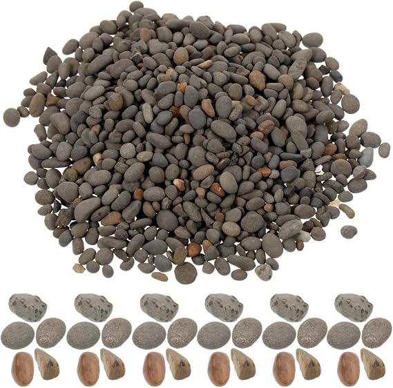 Miniature Riverbed Decorative Stones Bag for Aquarium and Micro Landscape Table Decoration Natural Small Rocks for Fish Tank and Garden Pebbles