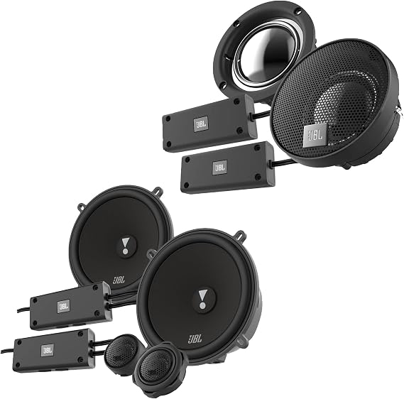 JBL - STADIUM52CF 5 1/4" 2-Way Car Audio Component Speakers (Pair) w/ STADIUM22S 2 1/2" Midrange Upgrade System (Pair)